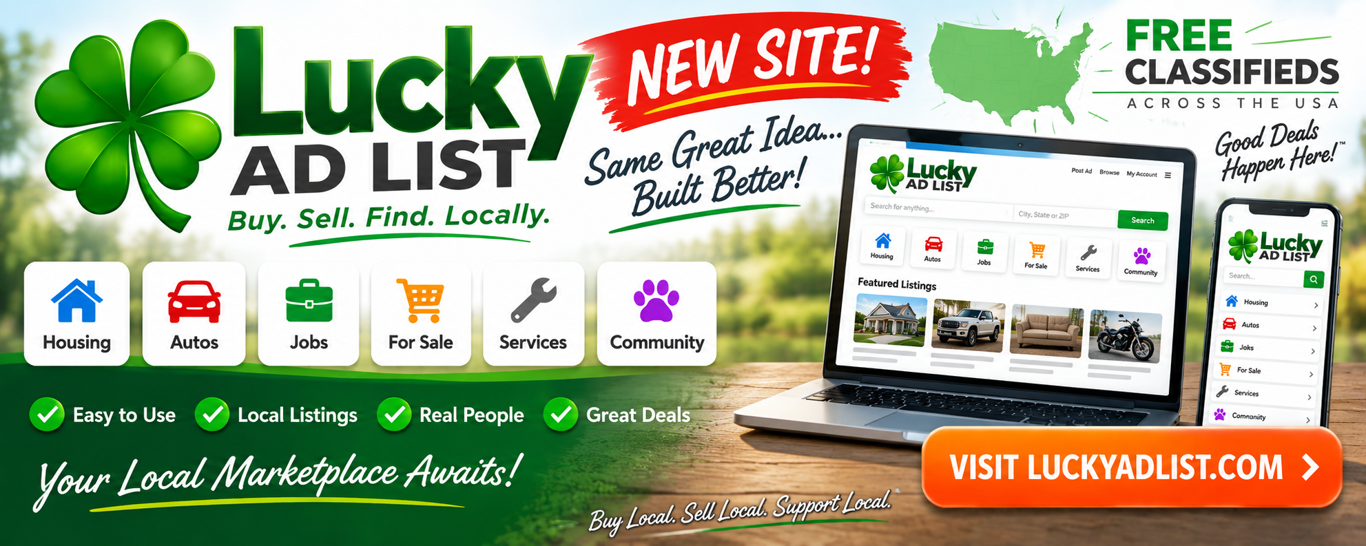 Lucky AD List - Free Classifieds Across the USA